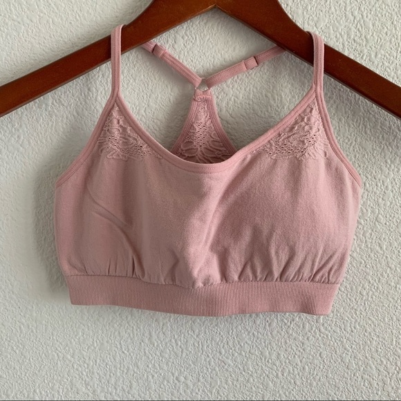 Fabletics Pink Pullover Low Impact Sports Bra Yoga Athleisure Studio XS - Picture 1 of 5